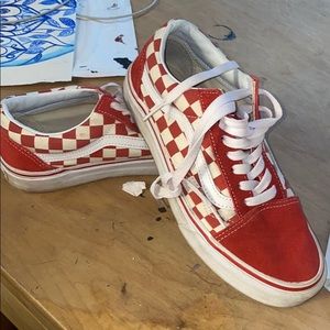 Red Checkered Vans